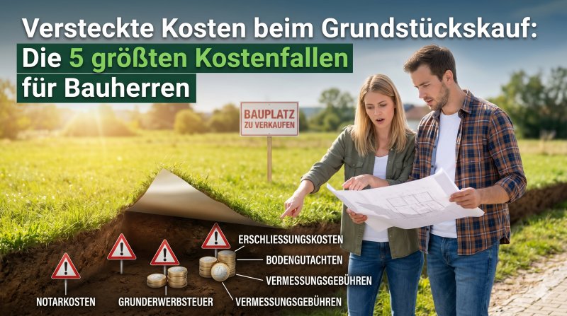 Versteckte Kosten beim Grundstückskauf: Die 5 größten Kostenfallen für Bauherren