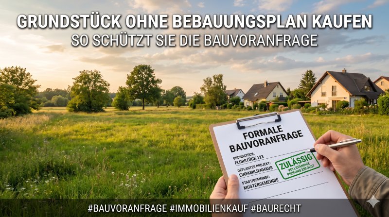 Grundstück ohne Bebauungsplan kaufen: So schützt Sie die Bauvoranfrage