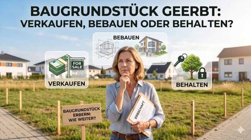 Baugrundstück geerbt: Verkaufen, bebauen oder behalten?