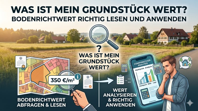 Was ist mein Grundstück wert? Bodenrichtwert richtig lesen und anwenden